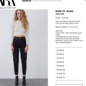 Zara Mom Fit Jeans